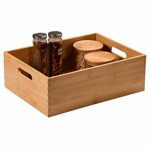 Kesper 57511 Bambusz doboz, 38,5 x 28,5  x 13 cm