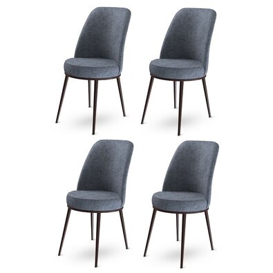 Set de scaune de sufragerie Dexa Fume and Brown, 4buc.