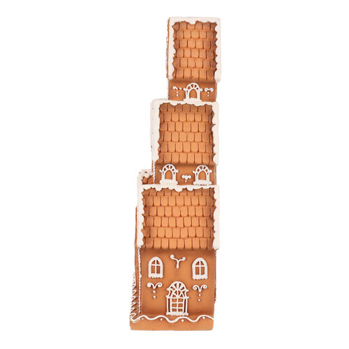 Božični okraski Perníkové domky s LED osvetlením,polyresin, 31 cm
