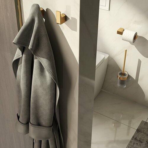 GEDY PI2487 Pirenei Toilettenpapierhalter ohne Abdeckung, goldfarben