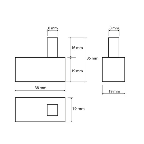 SAPHO XQ202 X-Square cârlig unghiular