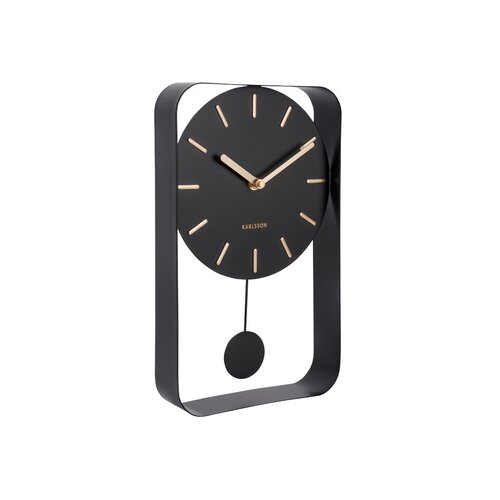 Karlsson KA5796BK Designové kyvadlové nástěnné hodiny, 33 cm