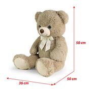 Rappa Großer Plüschbär Harvey Cappuccino mit Etikett, 78 cm