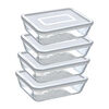 Pyrex Set of 4 glass containers, 1,5L