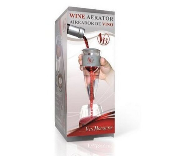 Provzdušňovač vína - areator, transparentní