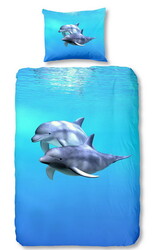 Bavlněné povlečení Delfíni foto 140x200, 70x90 cm
