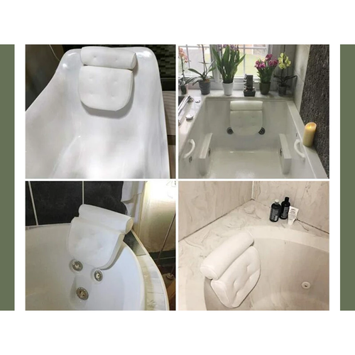 Cushion for bathtub with suction cups