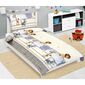 Lenjerie de pat din bumbac pentru copii BellatexJunior Safari bej, 140 x 200, 70 x 90 cm