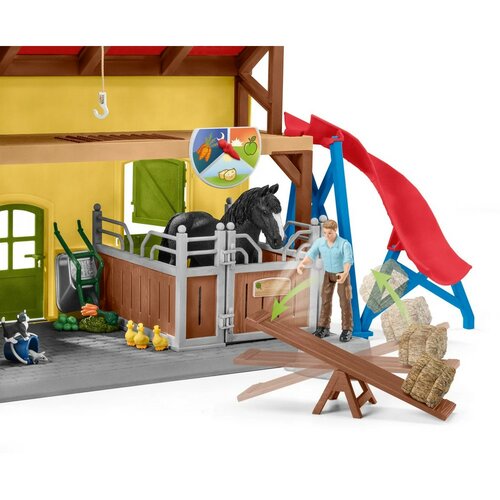 Schleich 42485 Стайня для коней з аксесуарами, 60x 40 x 29,5 см