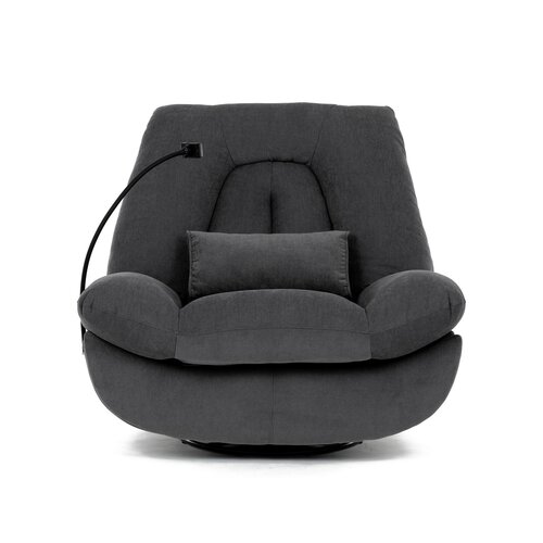 Elektryczny fotel z wbudowanym sterowaniem, szary