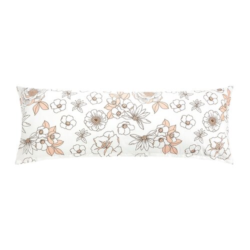 Față de pernă Bellatex pentru perna de relaxare Flori somon , 50 x 145 cm