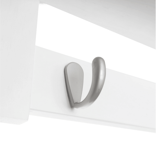 Wandregal Joda 2, Bambus, weiß, 48,5 x 8 x 12 cm