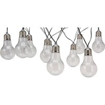 Solární osvětlení Fluorescent čirá, 10 LED teplá bílá, 180 cm Solární osvětlení Fluorescent čirá, 10 LED teplá bílá, 180 cm