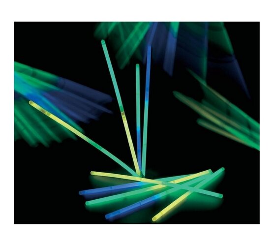 Świecące pałeczki, komplet 100 sztuk, wielokolorowe,