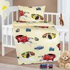Bellatex otroška bombažna posteljnina Agáta RacingCars rumena, 90 x 135 cm, 45 x 60 cm
