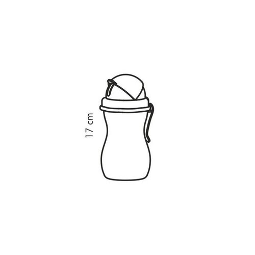 Tescoma Kinderflasche mit Strohhalm BAMBINI Rosa, 300 ml