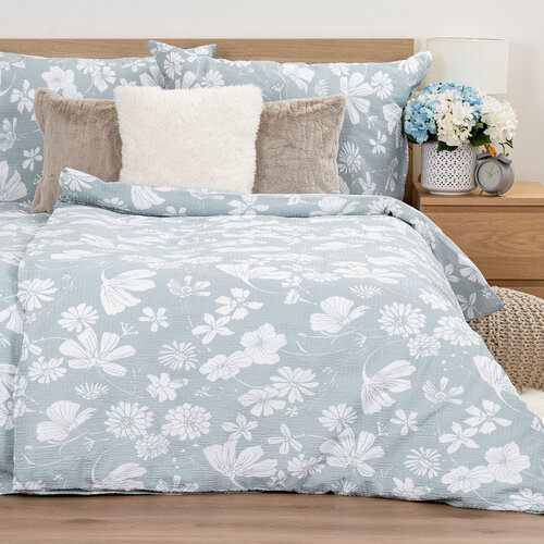 Lenjerie pat 4Home Gentle Green bumbac creponat, 140 x 220 cm, 70 x 90 cm