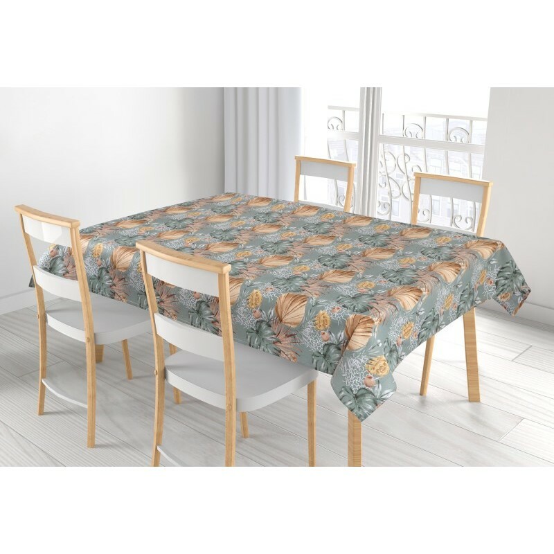 Bellatex Asztalterítő Adéla Monstera, sárga rózsa,120 x 140 cm, 120 x 140 cm
