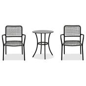 Autronic Kerti szett 1+2, fém, polirattan, szürke,AZ-L1103 GREY