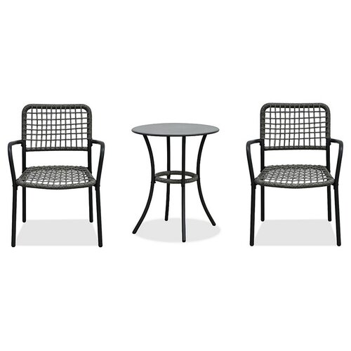 Autronic Set de grădină 1+2, metal, polyrattan,gri , AZ-L1103 GREY