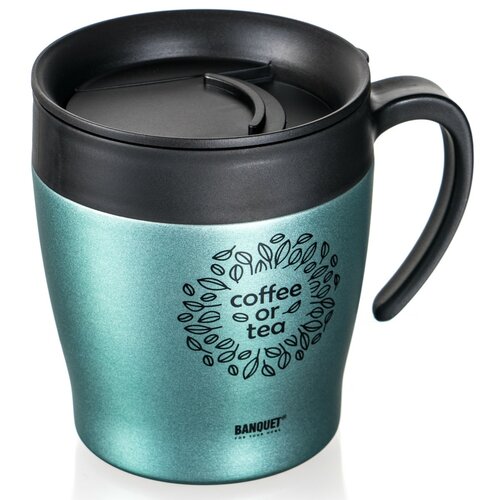 Banquet termohrnek potovalni TAZZA 330 ml,zeleno-siva