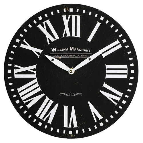Nástenné hodiny William Marchant, čierna
