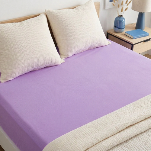 4Home Jersey prostěradlo IDEAL fialová, 200–220 x 200 cm