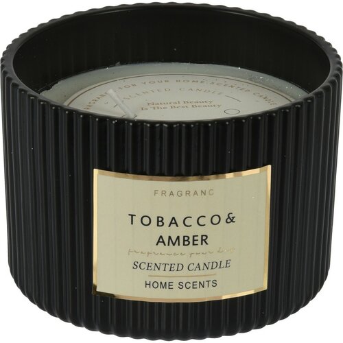 Świeczka zapachowa w szkle Tobacco and Amber, 11,5 x 8 cm, 250 g