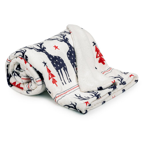 4Home Božična odeja Deer, 150 x 200 cm