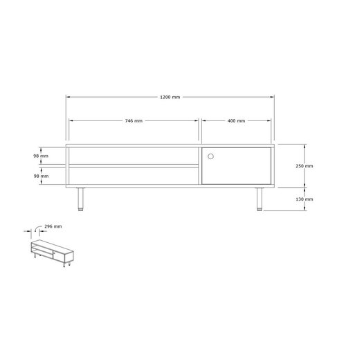 Televizní stolek Avila Sapphire Oak