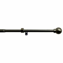 Dehnbarer Vorhangsatz Kugel 16/19 mm, Edelstahl, 120 - 230 cm, ohne Ringe