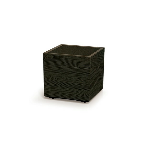 Ghiveci MADERA SQUARE ECO WOOD 38,5 cm , maroînchis