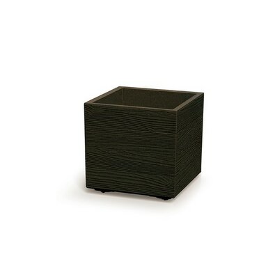 MADERA SQUARE ECO WOOD virágtartó 38,5 cm, sötétbarna