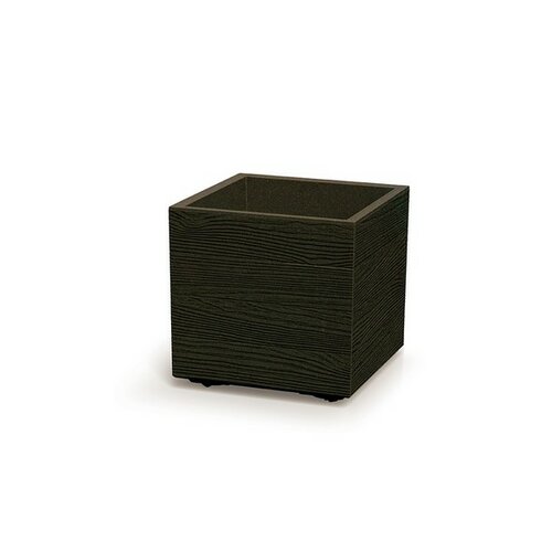 Květináč MADERA SQUARE ECO WOOD 38,5 cm, tmavě hnědá
