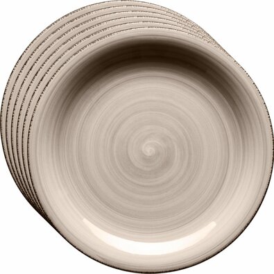 Mäser Zestaw 6 talerzy deserowych Bel Tempo 19,5 cm, taupe