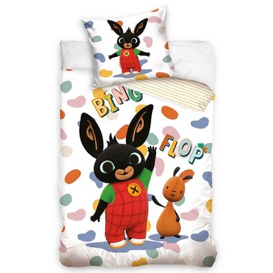 Kinder-Bettwäsche Bunny Bing und Flop, 100 x 135 cm, 40 x 60 cm