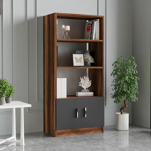 Knihovna Voma Anthracite and Walnut