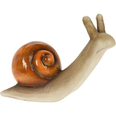 Gartendekoration Schnecke, 30 x 22 x 12 cm, Orange