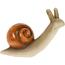 Gartendekoration Schnecke, 30 x 22 x 12 cm, Orange