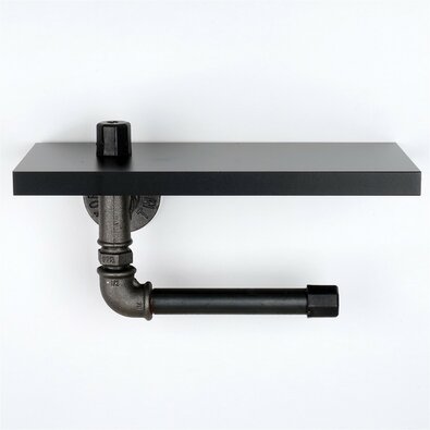 Тримач для туалетного паперу Boruraf 239, чорний/срібний