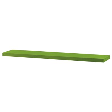 Stenska polica zelene barve, 120 x 24 x 4 cm