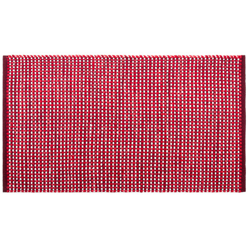 Kusový bavlněný koberec Elsa červená, 70 x 120 cm