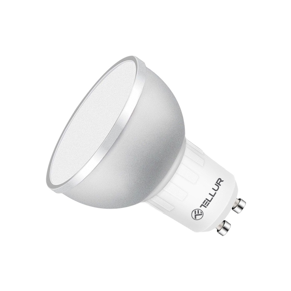 Obrázok WiFi Smart LED RGB žiarovka GU10, 5 W, číra, teplá biela (TLL331201)