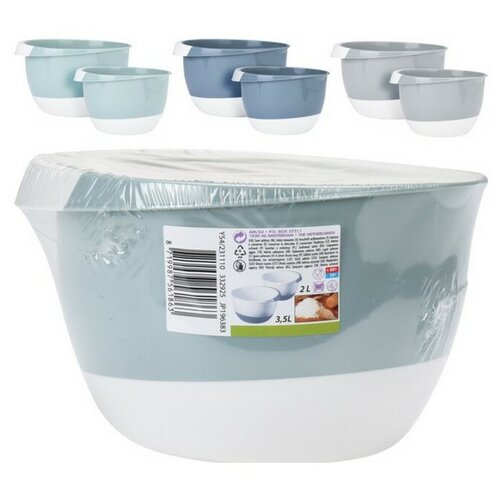 Set de boluri pentru aluat EH Cream, 2 buc, 2 dimensiuni