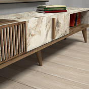 Milan White Marble TV-állvány