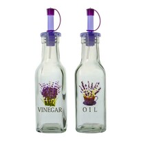 Toro Öl- und Essigflasche Lavendel, 2 Stück