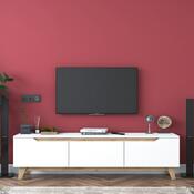 Dite White and Walnut TV-asztal