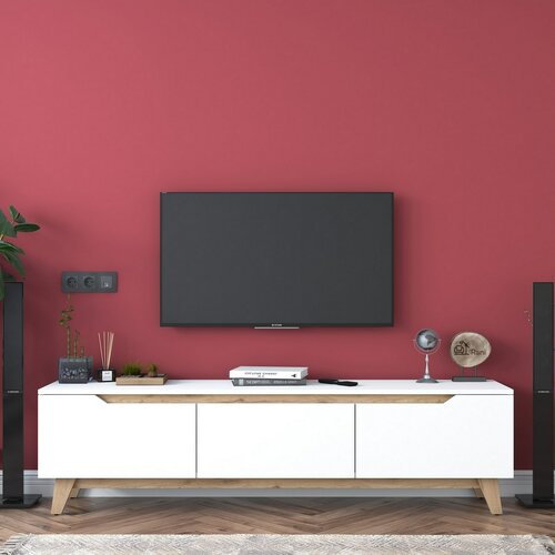 Dite White and Walnut TV-asztal