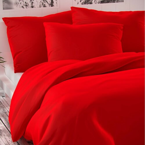 Saténové povlečení Luxury Collection červená, 240 x 220 cm, 2 ks 70 x 90 cm