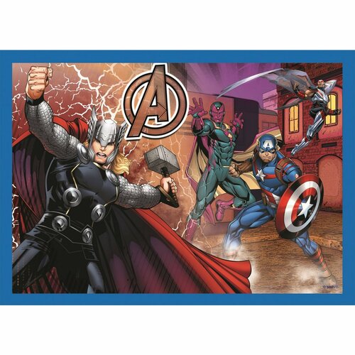 Trefl Пазл Avengers Ми команда, 4 в 1; 54, 70 деталей